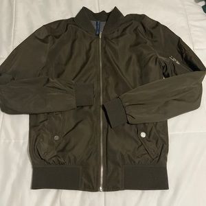 Olive Green Bomber Jacket